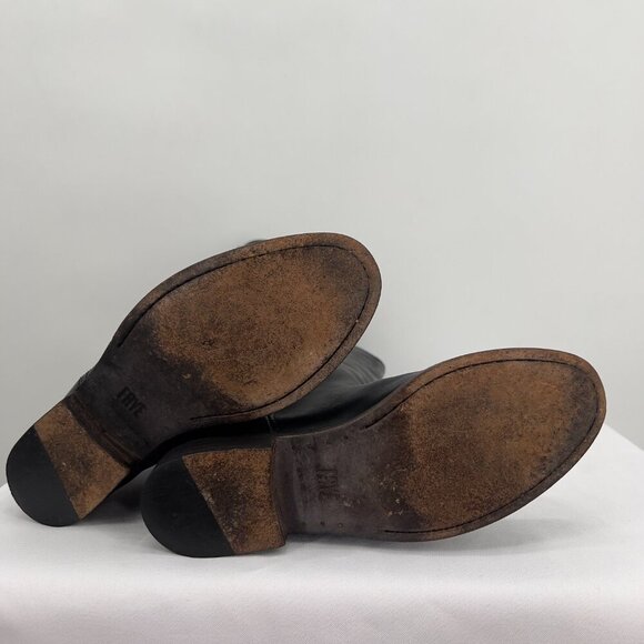 The Frye Company Black Leather Tall Riding Boots Women’s Size 7B - Picture 10 of 14